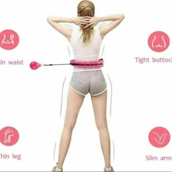 Custom Knots Weighted Hoola Fitness Hoop Adult Smart Hula Thin Waist Weight Loss - Picture 5 of 9